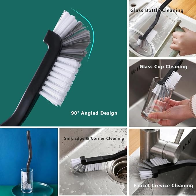 CRAFNEW 18Pcs Stiff Bristle Crevice Cleaning Brush Set, All Purpose Detail - Image 4