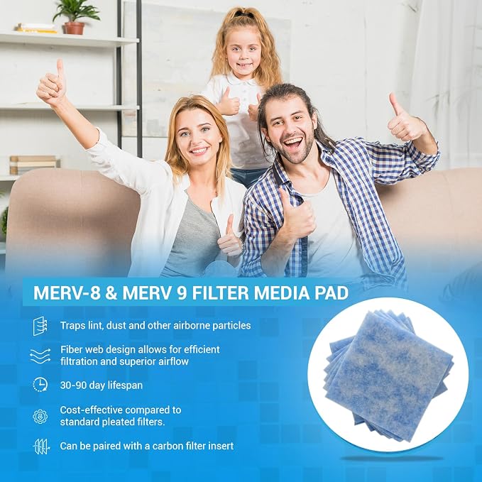 16 3/8x19 1/2x1 Air Filter MERV 8 Filter Media, AC Furnace Filter, Aluminum - Image 6