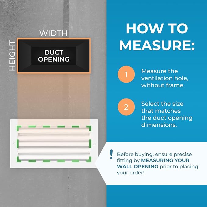 Rustproof 10 x 6 Inch Aluminum Vent Cover – Quiet Return Air Grille - Image 2