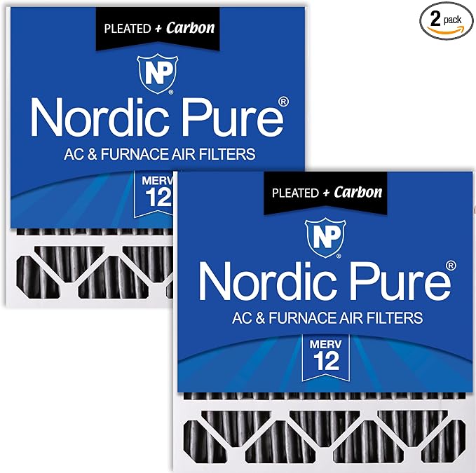 Nordic Pure 20x20x5 Honeywell Replacement Furnace Filters MERV 12 Plus Carbon 2 by NordicPure