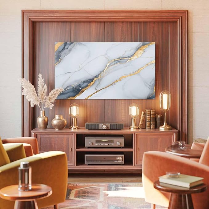 BEMIGO Elastic Indoor TV Cover 85" Dust Protector, Modern Ink Painting Art - Image 3