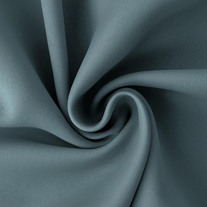BGment Room Darkening Curtains 63 Inches Long - Grommet Thermal Insulated Drapes Window Treatment Curtains for Bedroom, 2 Panels, 42 x 63 Inch, Stone Blue
