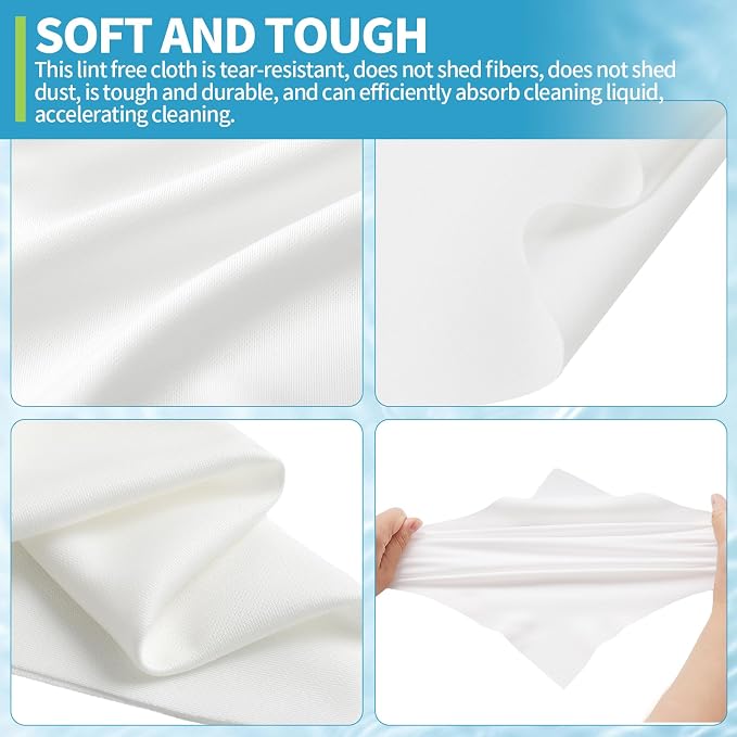Creatyi 9"x9" 180 PCS Lint Free Cloth Cleanroom Wipers 100% Polyester Lint-Free - Image 4