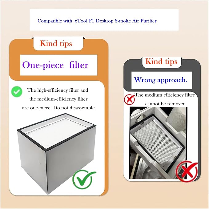 F1 Replacement Filter for xTool F1 Desktop Smok-e Air Purifier: | 1 H13 True - Image 7