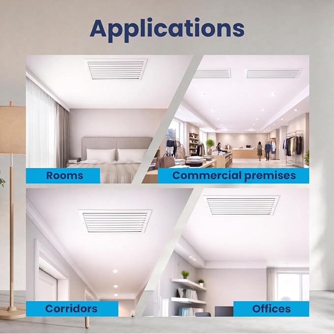 24x10 Aluminum 1-Way Air Vent Cover Wall Ceiling Register Multi-Shutter Damper - Image 5