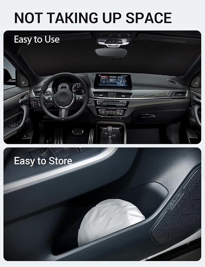 Proadsy 2026 Upgrade Windshield Sun Shade Custom Fit 2018-2023 BMW X2 F39 - Image 9