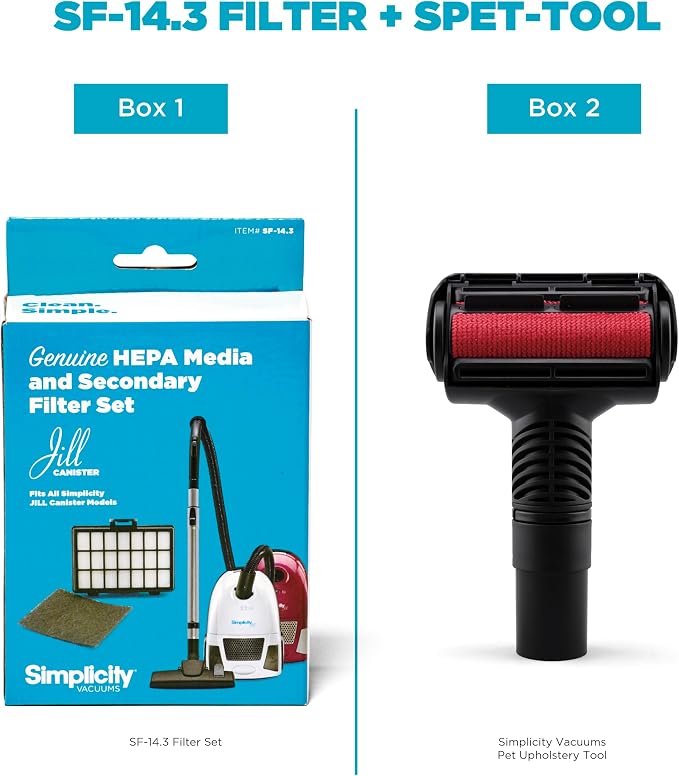 Simplicity Vacuums Bundle with Jill Vacuum Filter Set and Pet Hair Upholstery - Image 2