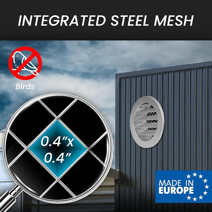 Repa Market 4 Inch Heavy-Duty Aluminum Alloy Gable Vent - Image 4