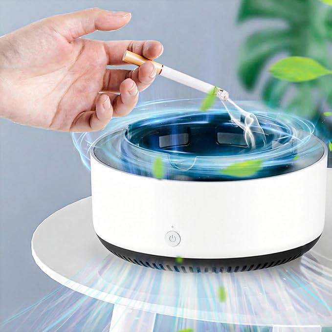 Ashtray with Air Purifier, Portable Ionizer Smokeless Ashtray - Image 4