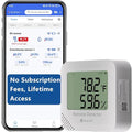 WiFi Temperature & Humidity Monitor, No Subscription 24/7 Remote Temp Sensor by FALAIOT