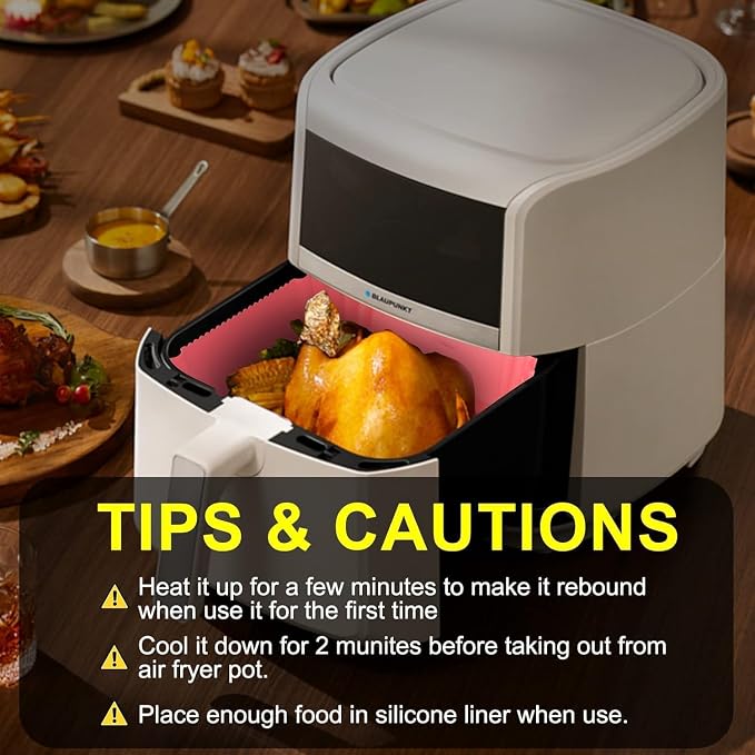 Large Silicone Air Fryer Liners Square 5-9 QT, 7.9 Inch Airfryer Liners - Image 7