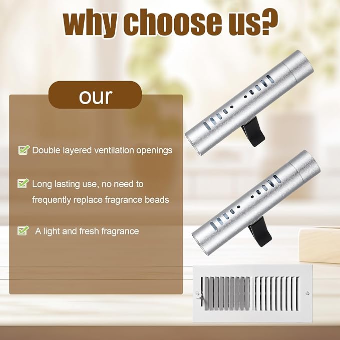 Weysat 6 Pcs Whole House Air Freshener Passive Essential Diffuser Vent Clips - Image 3