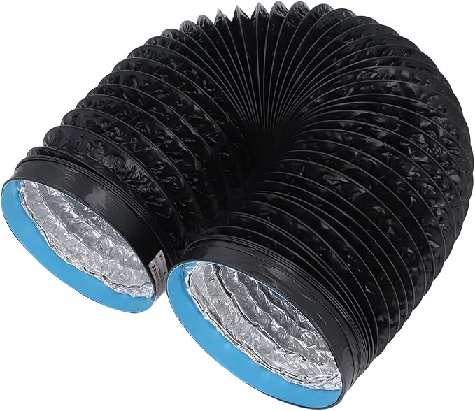 7in 6.56ft Dryer Vent Exhaust Duct Hose, Flexible Aluminum Air Ducting by Tyenaza