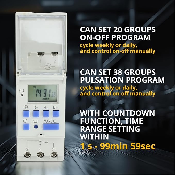 Programmable Timer Relay, HD Display, High Precision, Smart Chip, Power Failure - Image 4