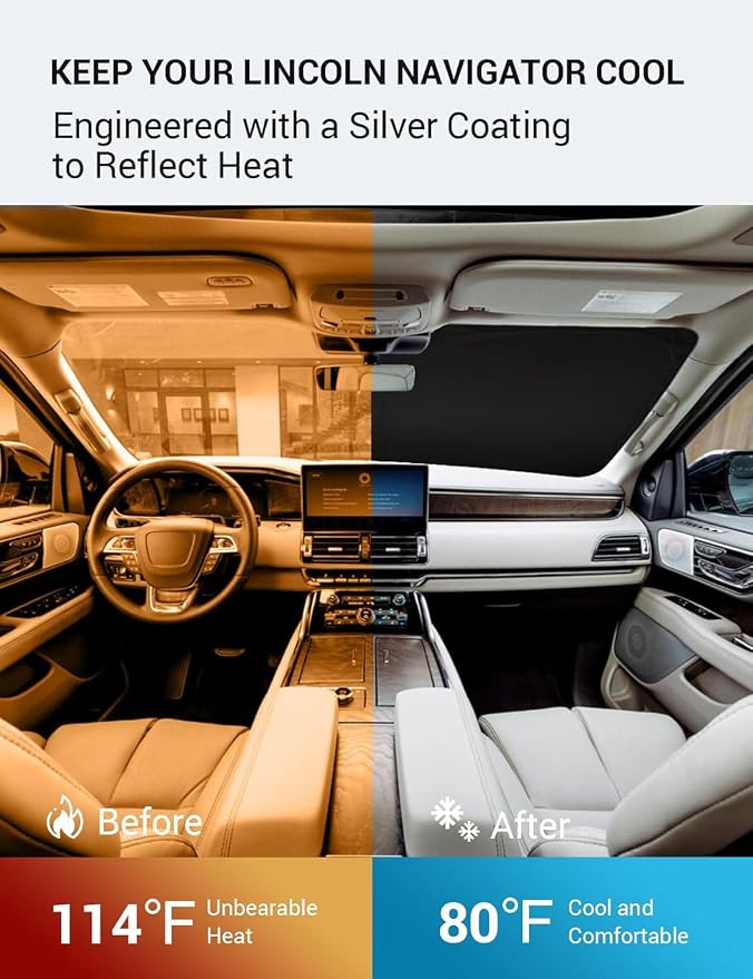 Proadsy 2026 Upgrade Front Windshield Sun Shade Foldable Sunshade Protector - Image 3