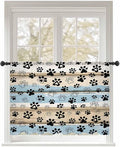 Sheer Curtains 45 Inch Length, Vintage Farmhouse Rustic Wooden Grain Privacy by Unknown