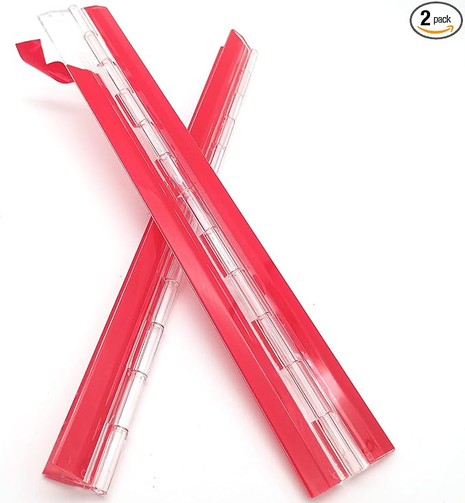 Acryl-Hinge 300mm Transparent Plastic Piano Hinges, Self-Adhesive, by Anyalite