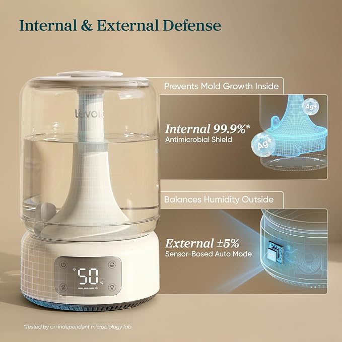 Levoit Humidifiers for Bedroom Large Room, 6.2L Dishwasher Safe, Smart App | - Image 3