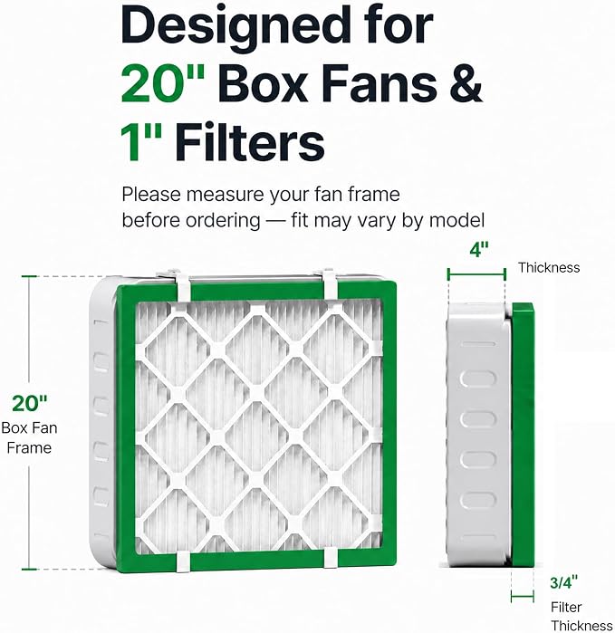 Updated 2 Sets Box Fan Filter Clips, Air Filter Holder Sealed No-Gap - Image 2
