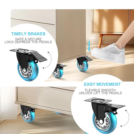 4 in Plate Caster Wheels - Image 5