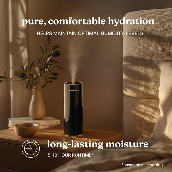 Homedics Portable Humidifier – Small Ultrasonic Cool Mist Humidifier - Image 5