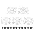 PATIKIL 110mm Fan Grill with Screws, 5 Pack Chrome Plated Iron Frame Ventilator by PATIKIL