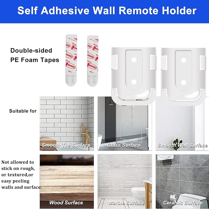 2PCS Fan Remote Control Holder Wall Mount - Image 5
