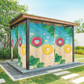 Summer Outdoor Curtains for Patio Plumeria Swimming Circles Ocean Beach by Unknown