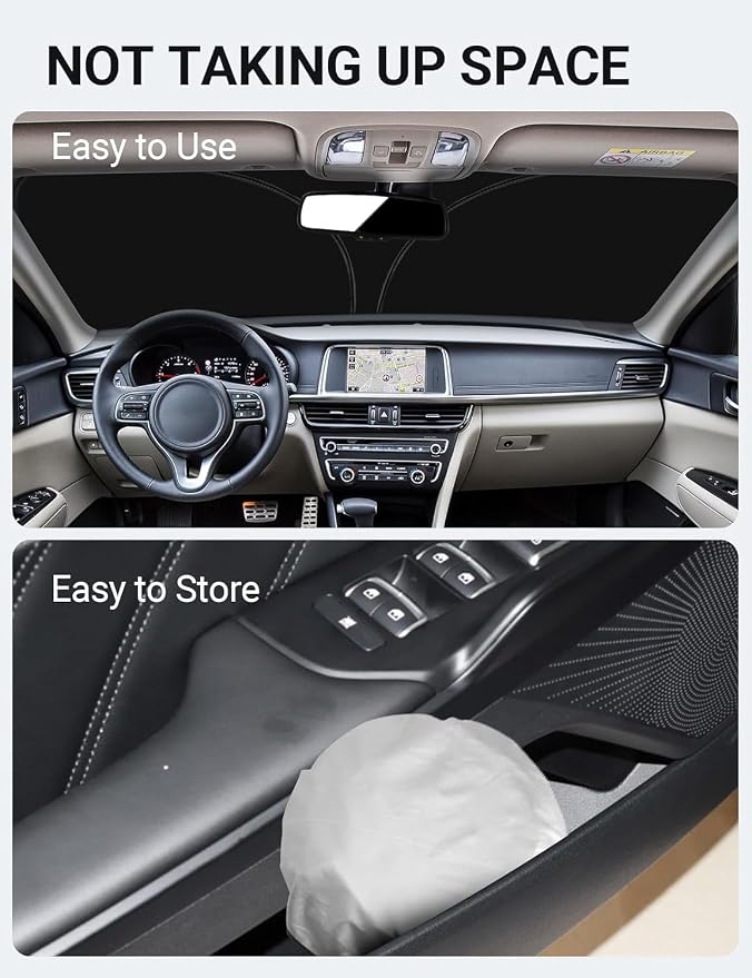 Proadsy Windshield Sun Shade for Kia K5 2026 2025 2024 2023 2022 2021 Custom - Image 9