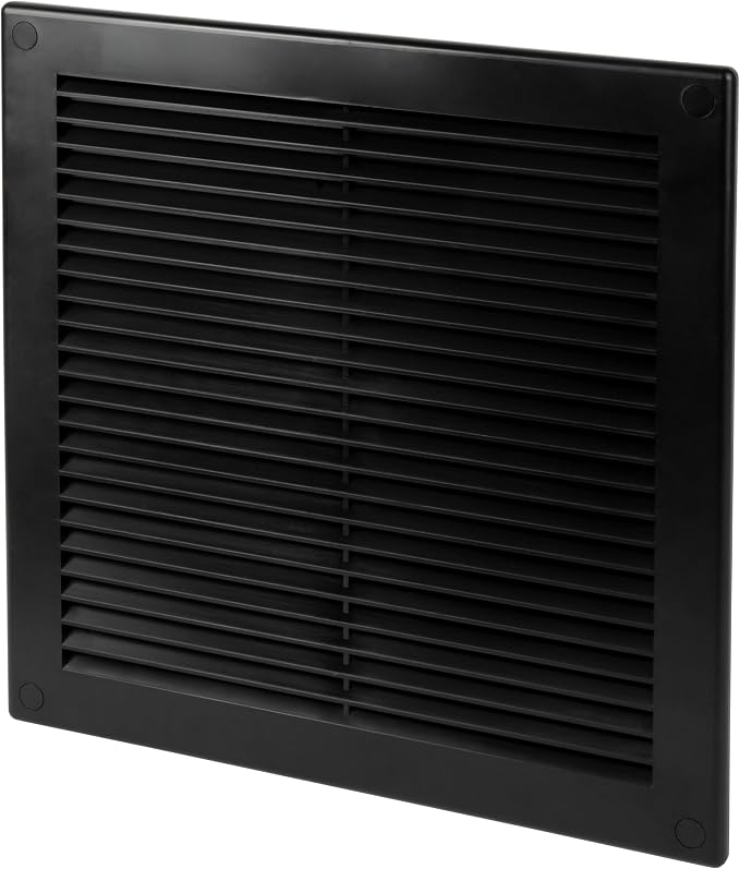 10 x 10 Inch Black Air Vent Cover – Plastic Square Air Vent Grill Cover by VezoWorks
