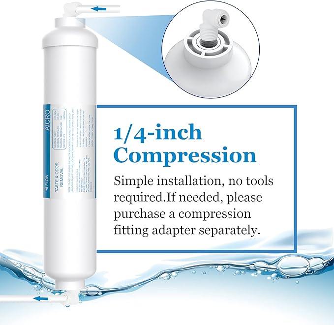 Inline Water Filter for Ice Maker, Refrigerator, Under-Sink Reverse Osmosis - Image 4