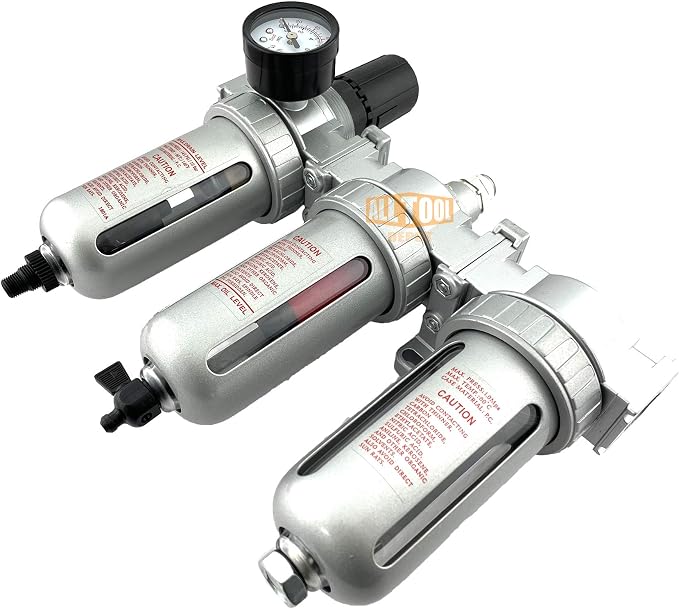 1/4" NPT MID FLOW Filter Regulator Coalescing Desiccant Dryer System - Image 3