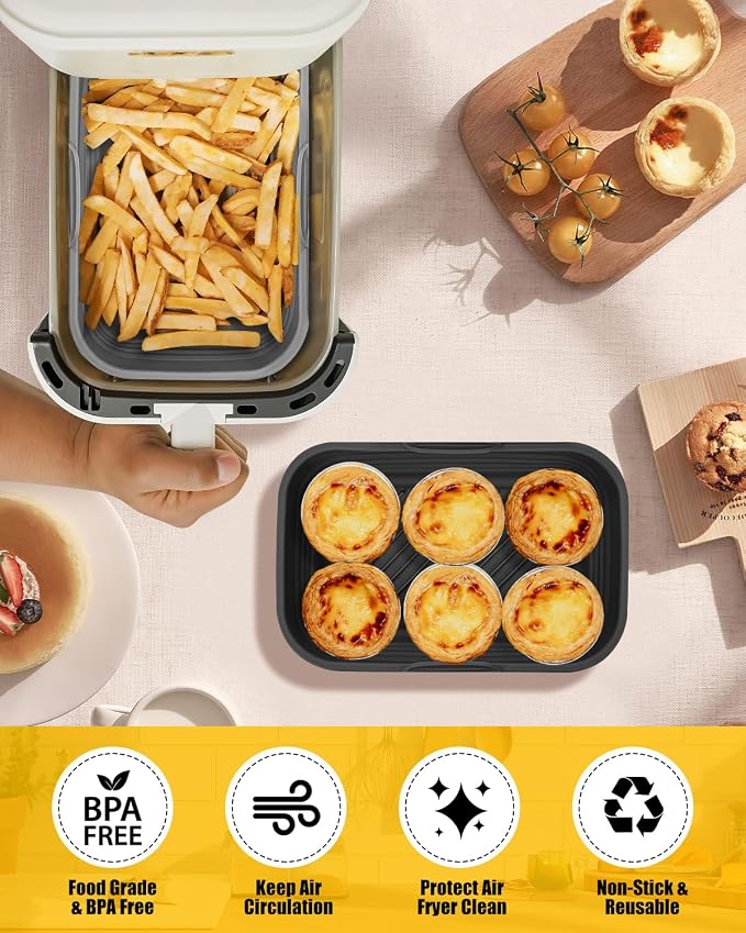 Collapsible Air Fryer Silicone Liners 2-Pack - Image 4