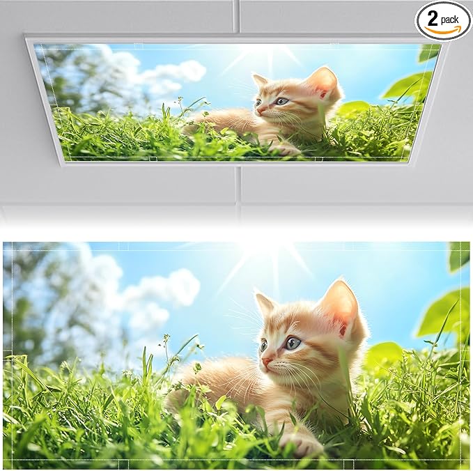 2 Pack Fluorescent Light Covers 4x2 ft Magnetic Light Covers by seewan