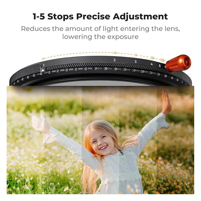K&F CONCEPT 67mm Black Diffusion Mist Effect 1/4 & Variable ND2-32 & Circular - Image 5