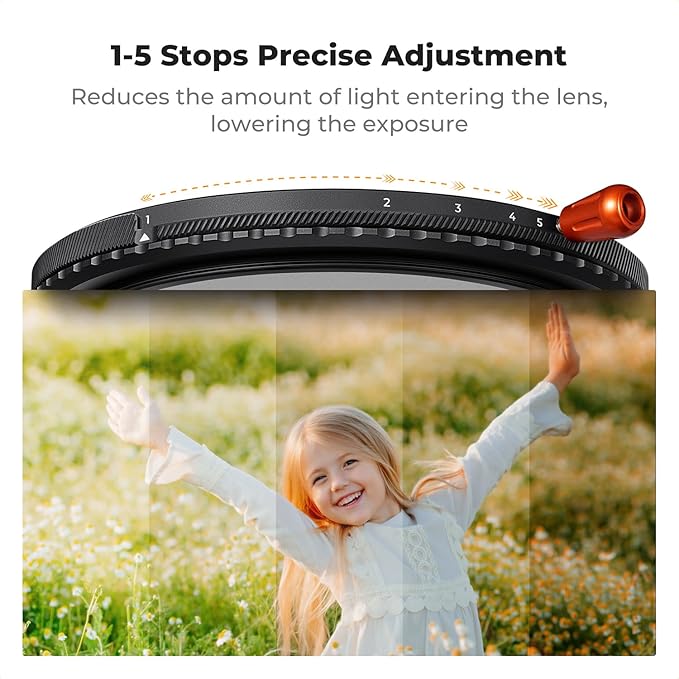 K&F CONCEPT 52mm Black Diffusion Mist Effect 1/4 & Variable ND2-32 & Circular - Image 5