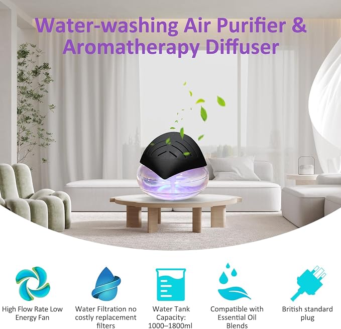 Water Filter Air Washer for Home and Office, Air Cleaner Water Air Purifier - Image 3