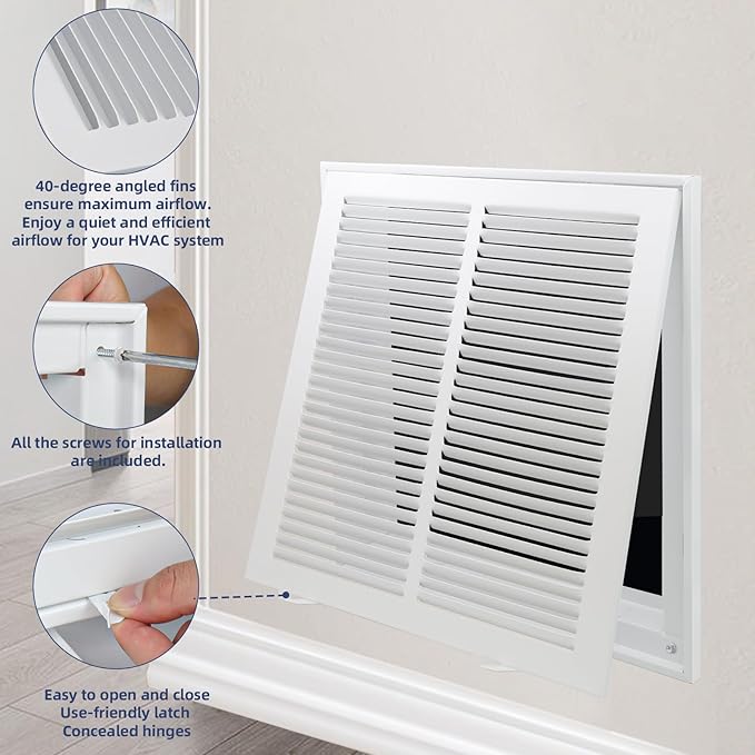 Return Air Grille 14x14, Air Return Vent Cover - Image 5
