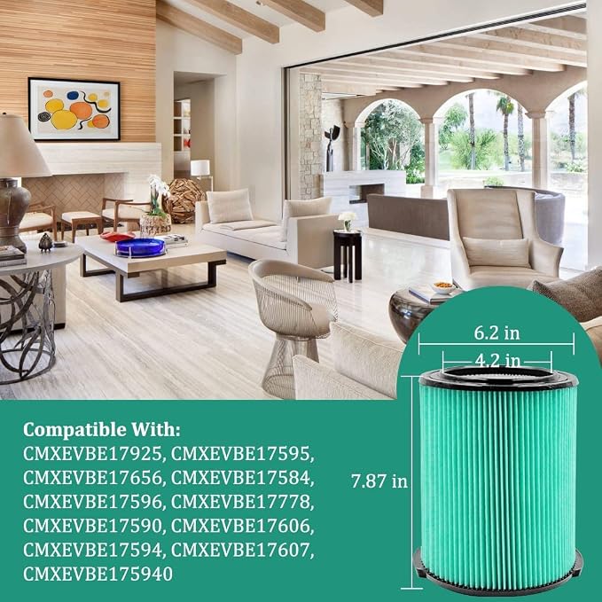 Cartridge Filter for Craftsman CMXZVBE38753 fit CRAFTSMAN 38753 HEPA Media - Image 2
