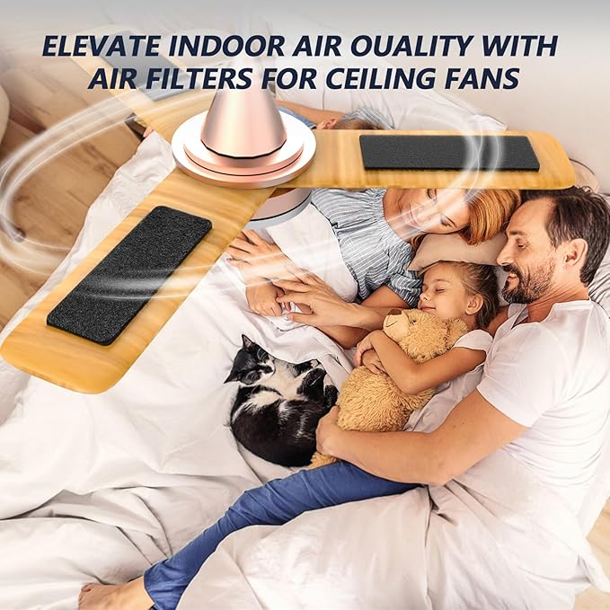 Ceiling Fan Filters for Blades, Easily Sticks Unscented Air Filters for Common - Image 6