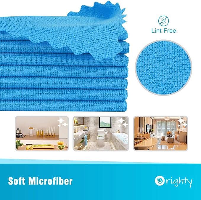 Orighty Cleaning Cloths Bulk, 150 Pack Shop Rags Reusable, Microfiber Cleaning - Image 2