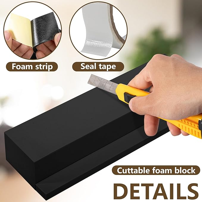 moonoom 4 Pack Air Conditioner Foam Block, Window AC Side Foam Block Kit - Image 3