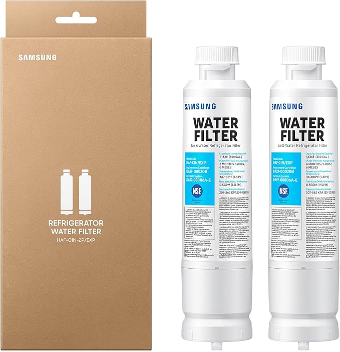 Samsung HAF-CIN-2P/EXP Genuine Refrigerator Water Filter, 6-Month Life - Image 7