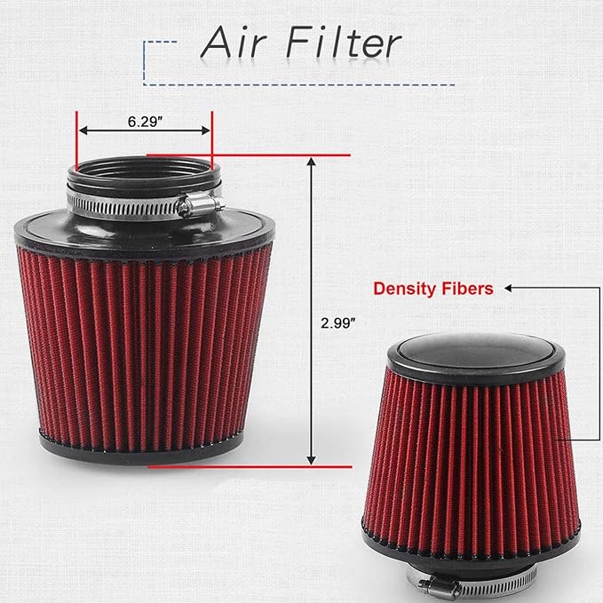 Sporacingrts 76mm 3" Universal Cold Air Intake Kit Aluminum Turbo Filter - Image 3
