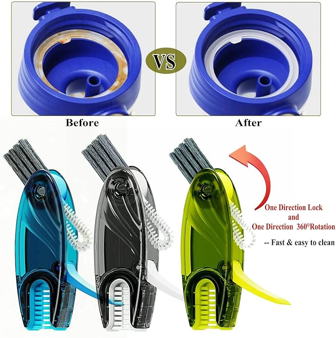 4 in 1 Cup Lid Cleaning Brush Set Multifunctional Bottle Brush Cleaner Tiny - Image 4