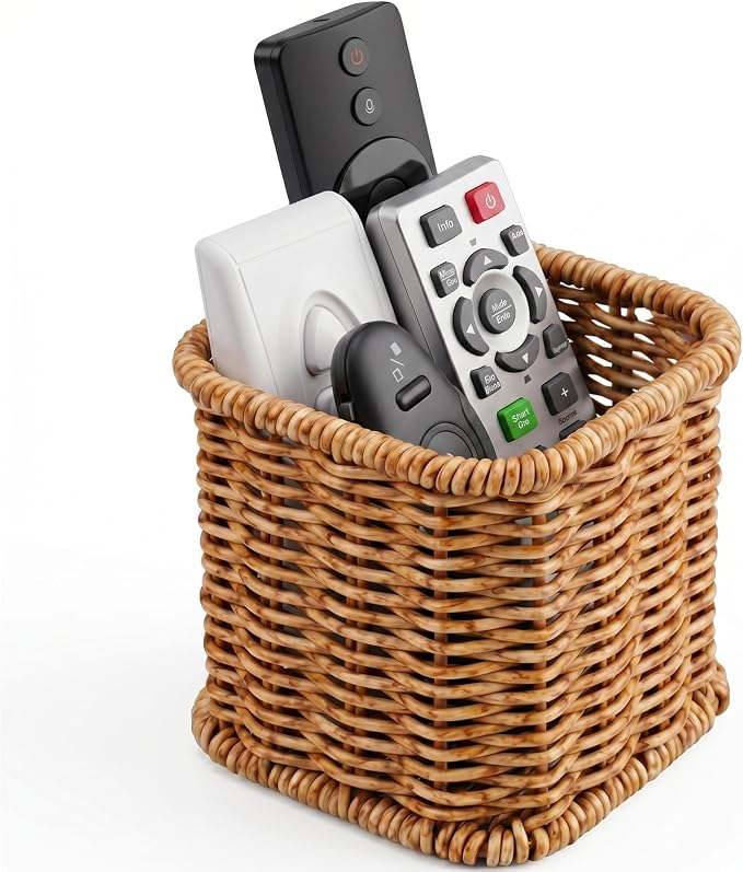 NiHome Oatmeal Square Remote Control Holder – Universal Organizer by NiHome