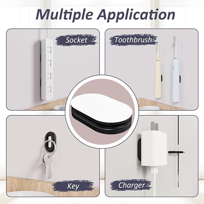 Magnetic Remote Control Holder Wall Mount Self-Adhesive, 6 Pack Upgraded - Image 7