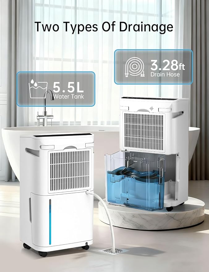 4500 Sq.Ft Dehumidifier with Drain Hose Max 80 Pint, - Image 5