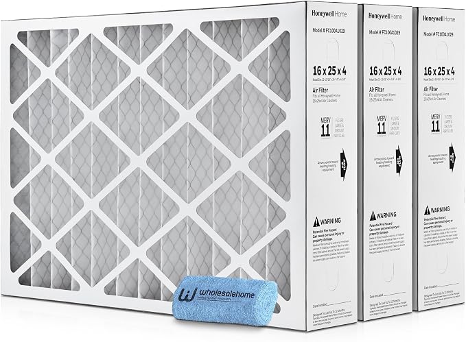 16x25x4 Air Filter Replacement MERV 11, FC100A1029 Pleated HVAC AC Furnace by Wholesalehome