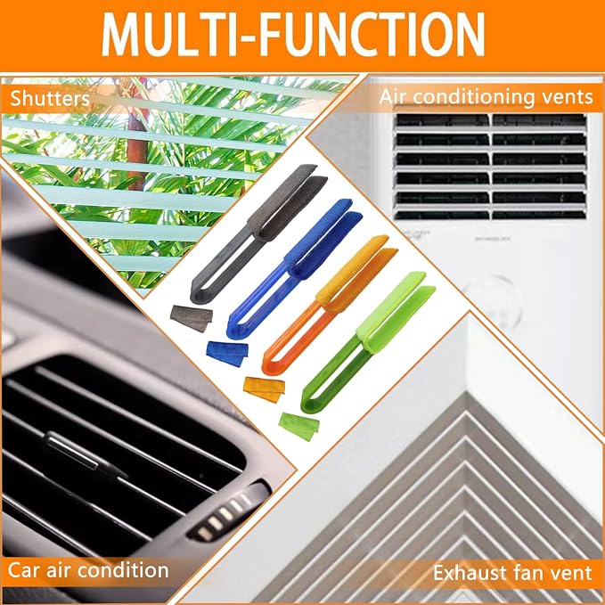 4 Pack Microfiber Blinds Duster, 4 Removable and Washable Sleeves, Cleaner - Image 7
